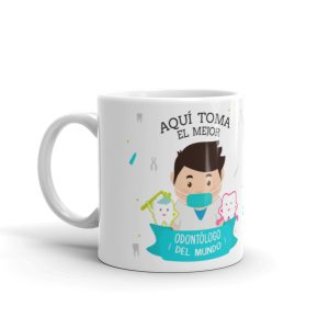 Tazón personalizado con diseño para odontólogo